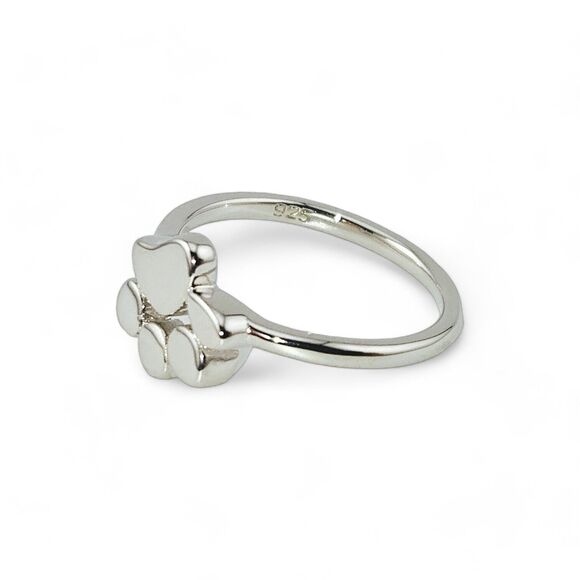 Sterling Silver 925 Dog Paw Ring - Picture 4 of 5